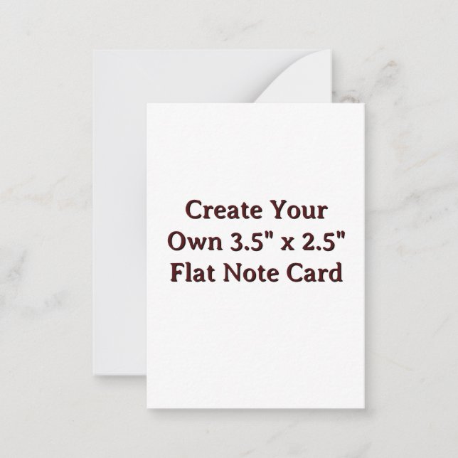 Flat Note Card | Size 3.5" x 2.5"  (Front)