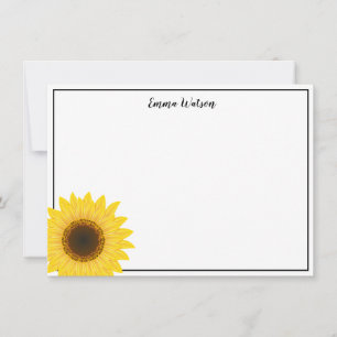 Flat Note Card-Sunflower