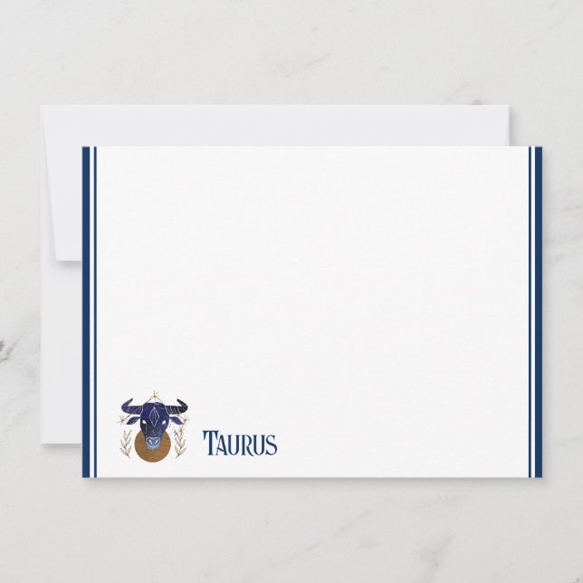 Flat Note Card-Taurus (Front)