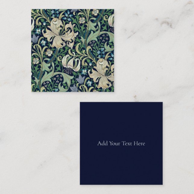 FLAT NOTE-CARD : WILLIAM MORRIS : HONEYSUCKLE NOTE CARD (Front/Back)