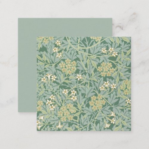 FLAT NOTE CARD  WILLIAM MORRIS  JASMINE 