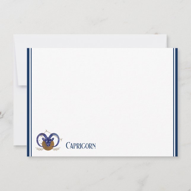 Flat Note Card-Zodiac Capricorn (Front)