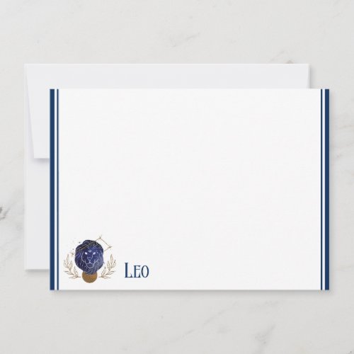 Flat Note Card_Zodiac Leo