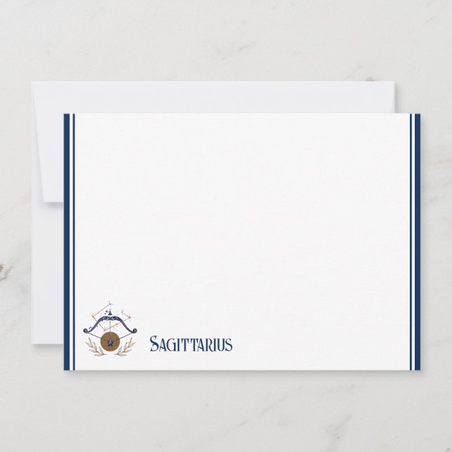 Flat Note Card-Zodiac Sagittarius (Front)