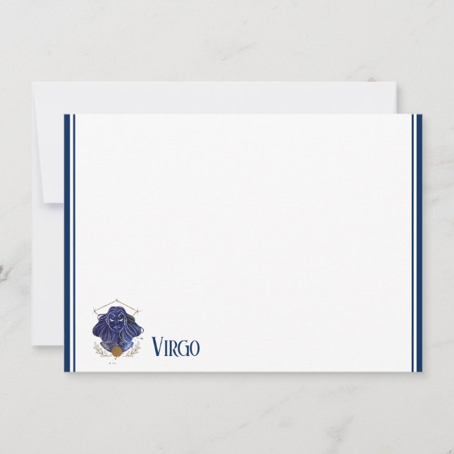 Flat Note Card-Zodiac Virgo (Front)