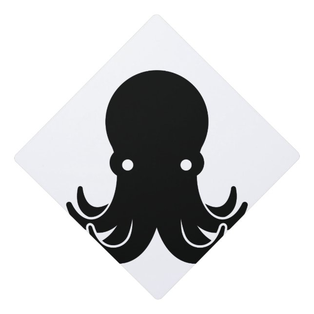 Flat Octopus Graduation Cap Topper (Front)