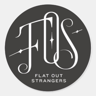 Flat Out Strangers Roundel Classic Round Sticker