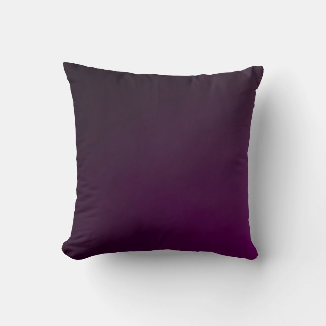 Flat Purple Crushed Velvet Plush Throw Pillow (Front)