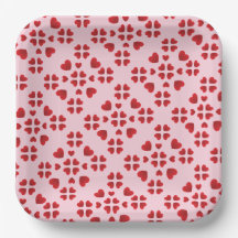 Flat Red Hearts Graphic Pattern Pink Birthday
