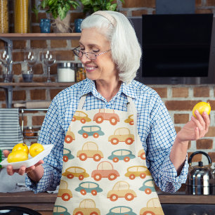 Flat Retro Cars Apron