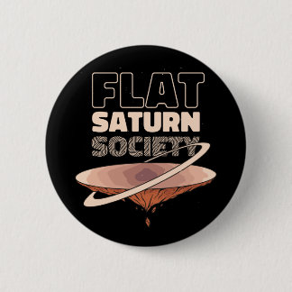 Flat Saturn Society - Science Design Button