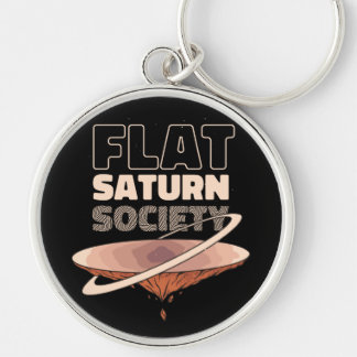 Flat Saturn Society - Science Design Keychain