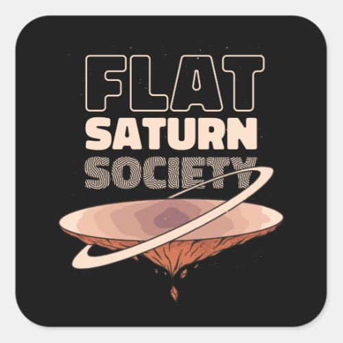 FLAT SATURN SOCIETY SQUARE STICKER