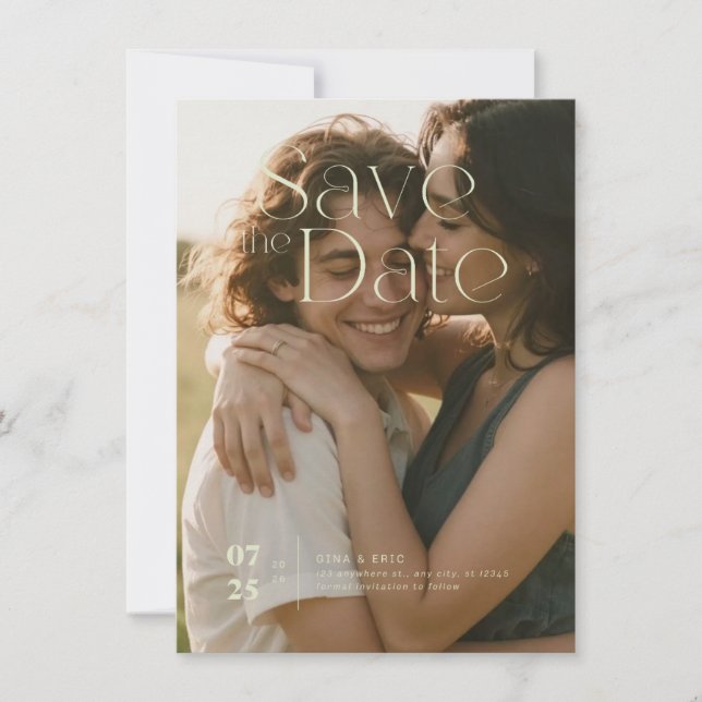 Flat Save The Date Card (Front)