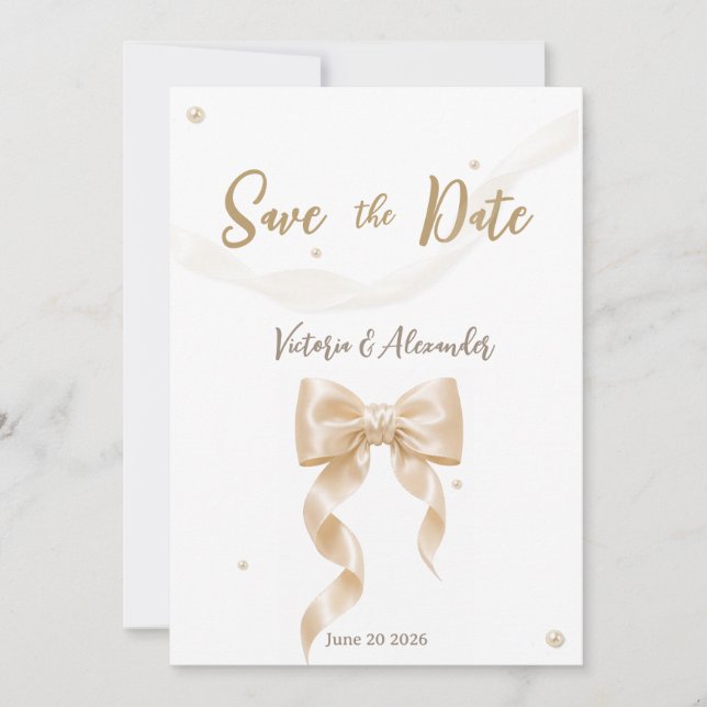 Flat Save The Date Card (Front)