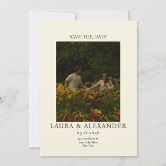 Flat Save The Date Card