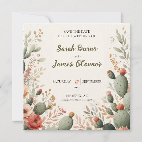 Flat Save The Date Card