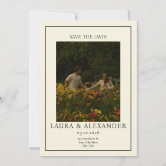 Flat Save The Date Card