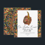 Flat Save The Date Card<br><div class="desc">This image is a hand-painted artistic representation of the lion from the Sri Lankan flag. The style is reminiscent of medieval or heraldic art, with a stylized, almost fiery, rendering of the lion and its mane. The lion is depicted in shades of orange and red, with gold highlights emphasizing the...</div>