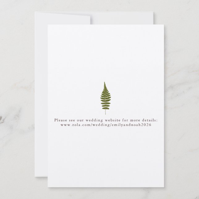 Flat Save The Date Card (Back)