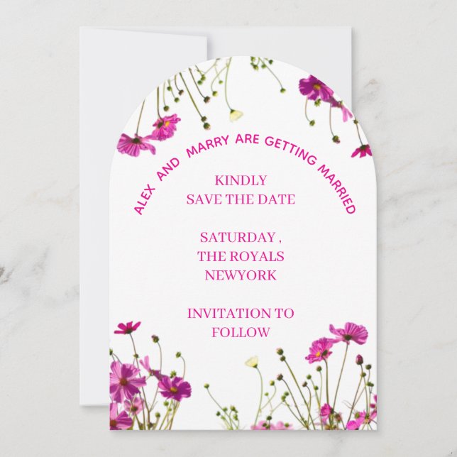 Flat Save The Date Card (Front)