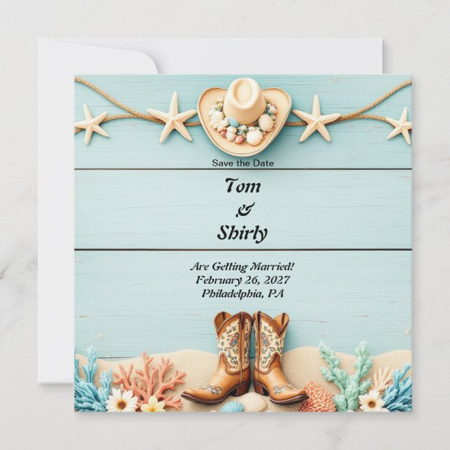 Flat Save The Date Card (Front)
