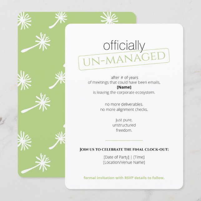 Flat Save The Date Card (Front/Back)