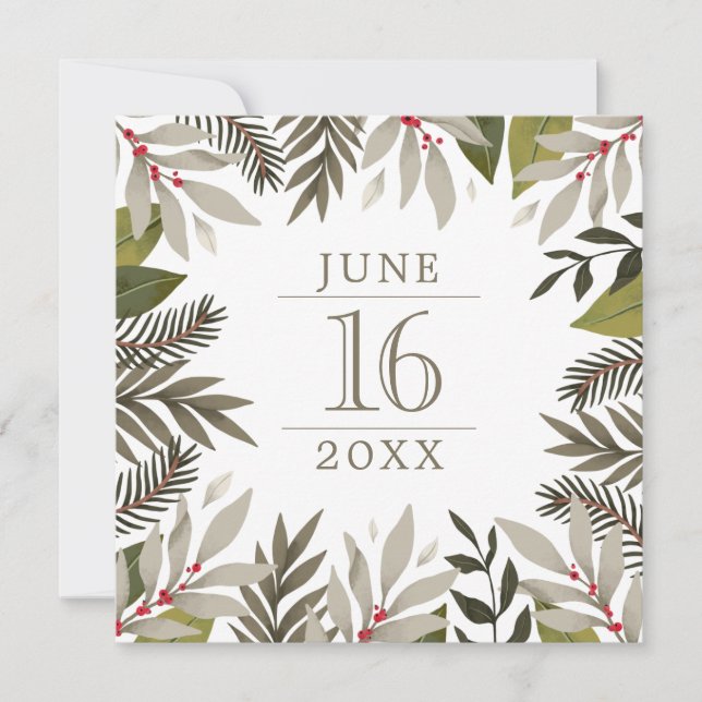 Flat Save The Date Card (Front)