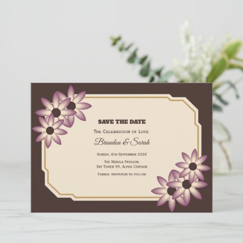 Flat Save The Date Card