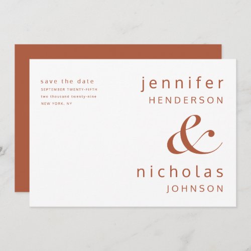 Flat Save The Date Card