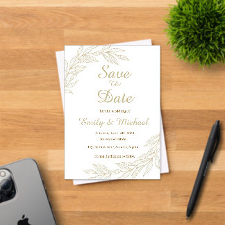 Flat Save The Date Card