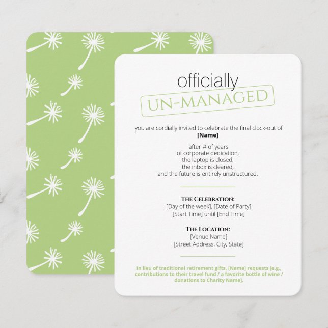 Flat Save The Date Card (Front/Back)