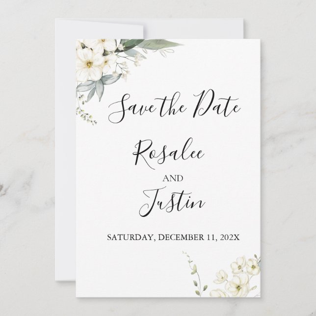 Flat Save The Date Card (Front)