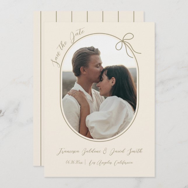 Flat Save The Date Card (Front/Back)
