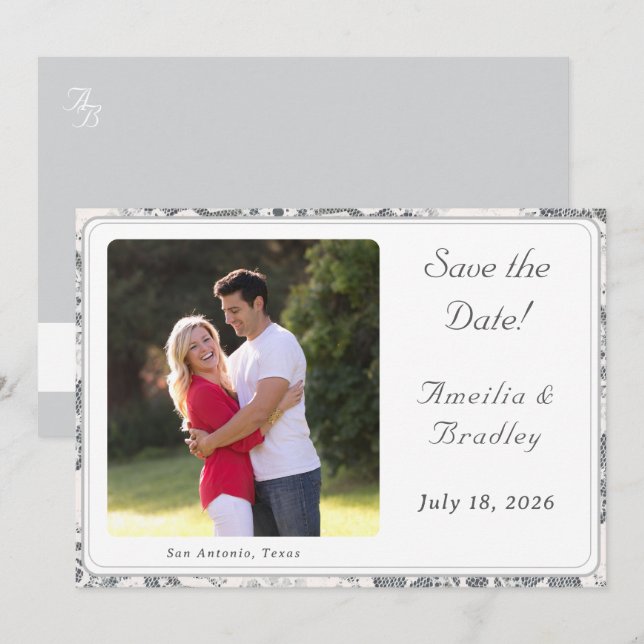 Flat Save The Date Card (Front/Back)