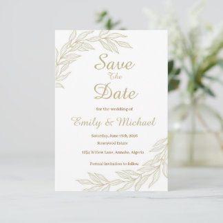 Flat Save The Date Card