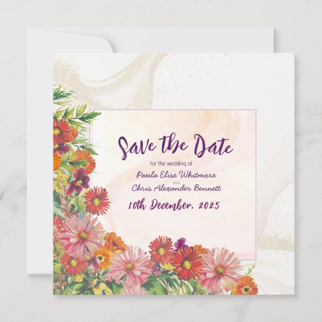 Flat Save The Date Card (Front)