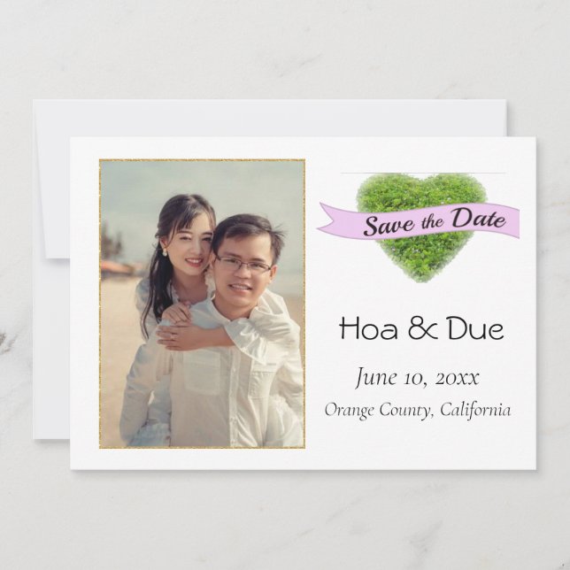 Flat Save The Date Card (Front)