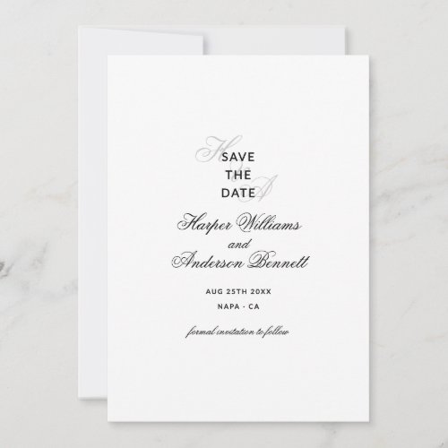 Flat Save The Date Card