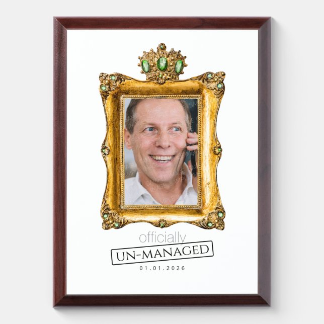 Flat Save The Date Card Award Plaque (Vertical)