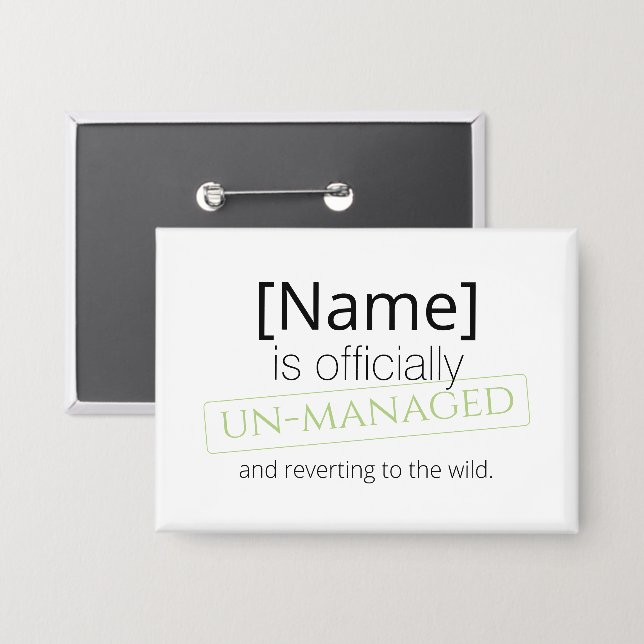 Flat Save The Date Card Button (Front/Back)