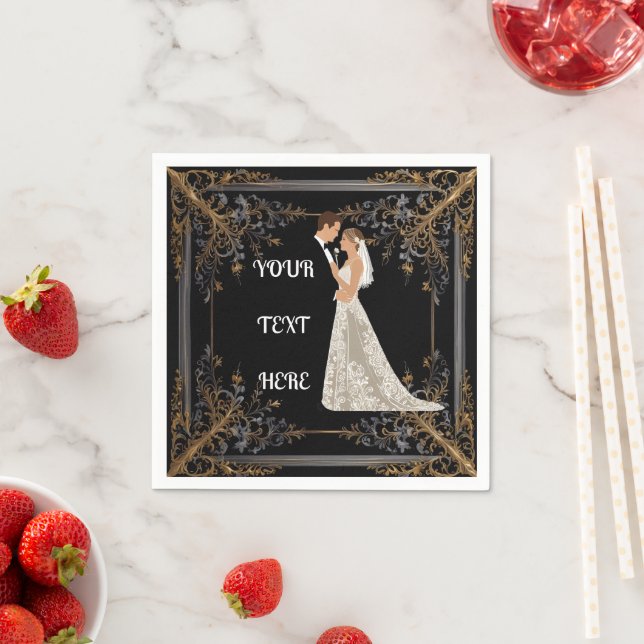 Flat Save The Date Card Napkins (Insitu)