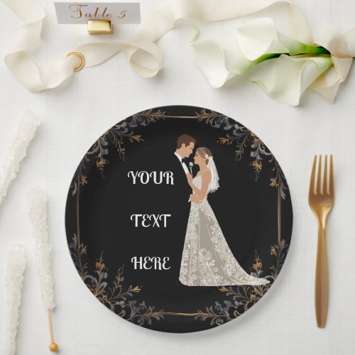 Flat Save The Date Card Paper Plates