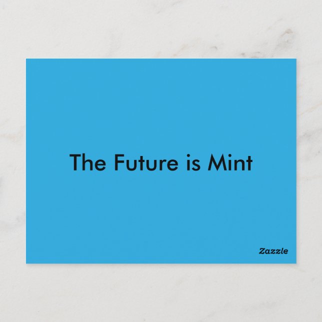 Flat Sky Blue Background for Web & Print Postcard (Back)