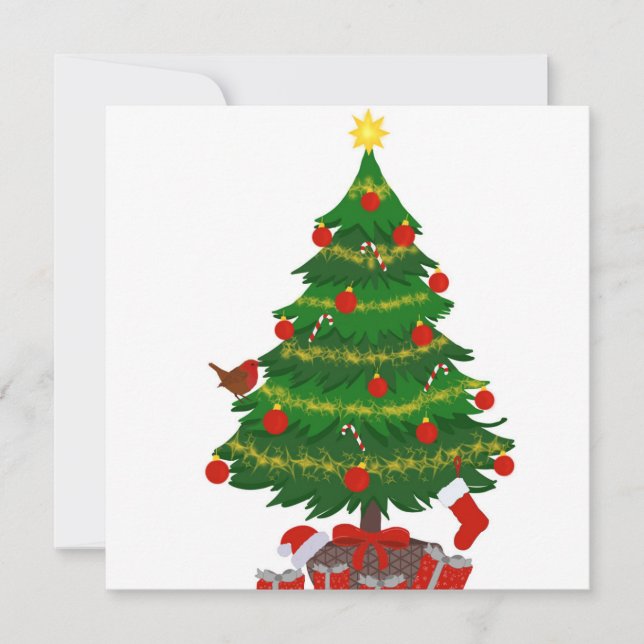 Flat Square Christmas Card (Front)