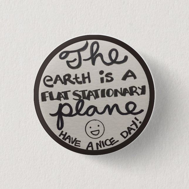 Flat Stationary plane badge Pinback Button (Front)