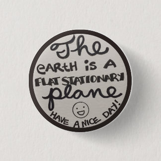 Flat Stationary plane badge Pinback Button