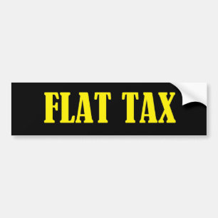 Flat Tax Bumper Sticker