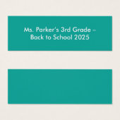 Flat Teal Background – Back-to-School Texture (Front & Back)