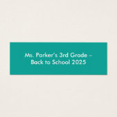 Flat Teal Background – Back-to-School Texture (Front)